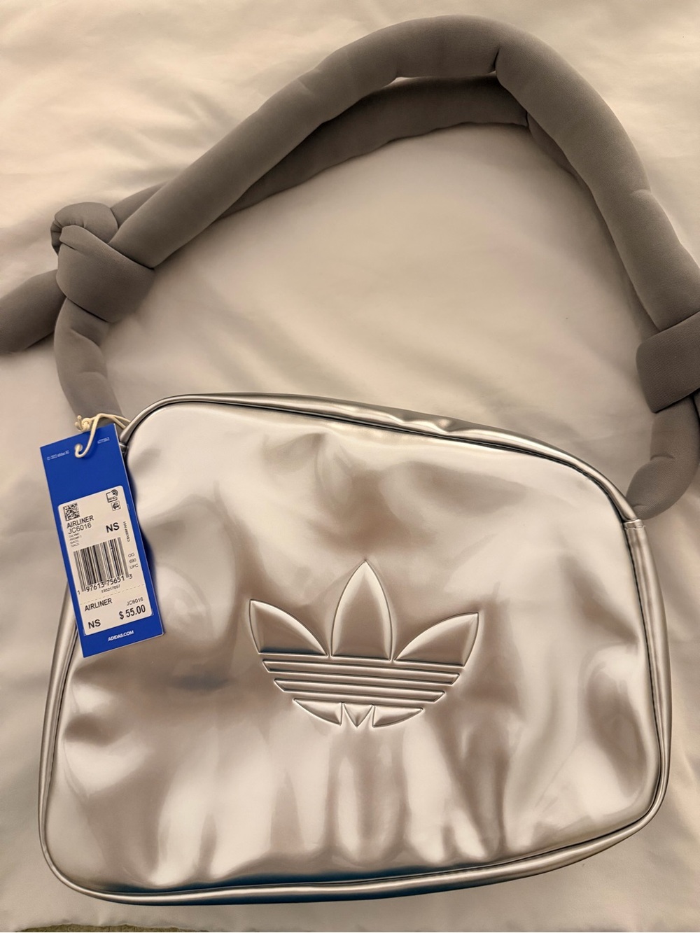 adidas Originals Airline bag in silver metallic